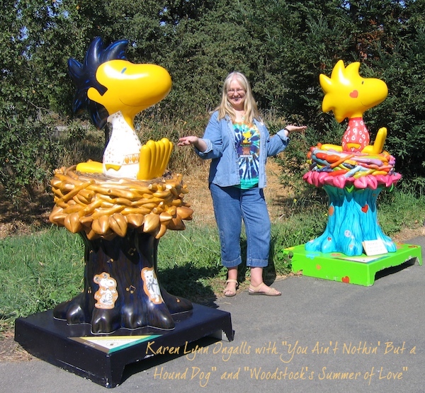 Peanuts on Parade, Charles M. Schulz Museum, Summer of Woodstock, painted sculptures